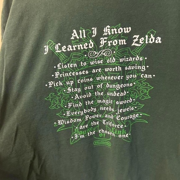 Green vintage Y2K Zelda t-shirt, casual streetwear style Size XL - Picture 2 of 4